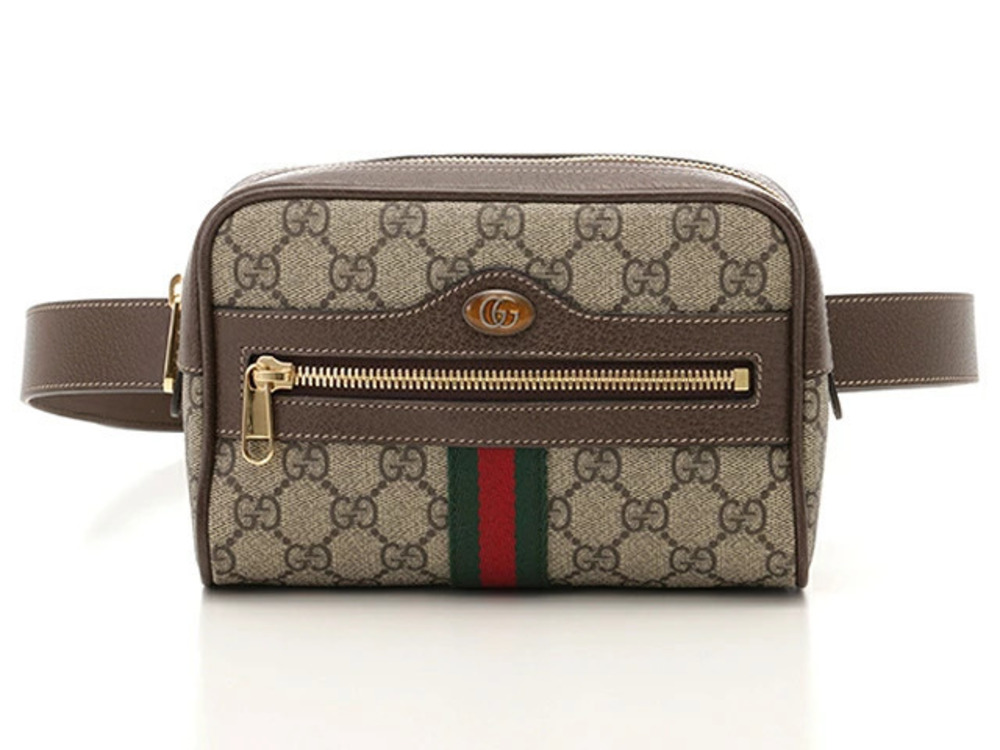 Gucci Bag Waist Crossbody Bum Body GG Supreme Belt Beige Cream Brown